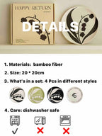 Eclectic Floral Bamboo Fiber Dinnerware Set (4-Piece)