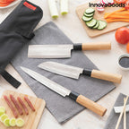 Damascus-Style Knife Set with Carry Case (3-Piece)