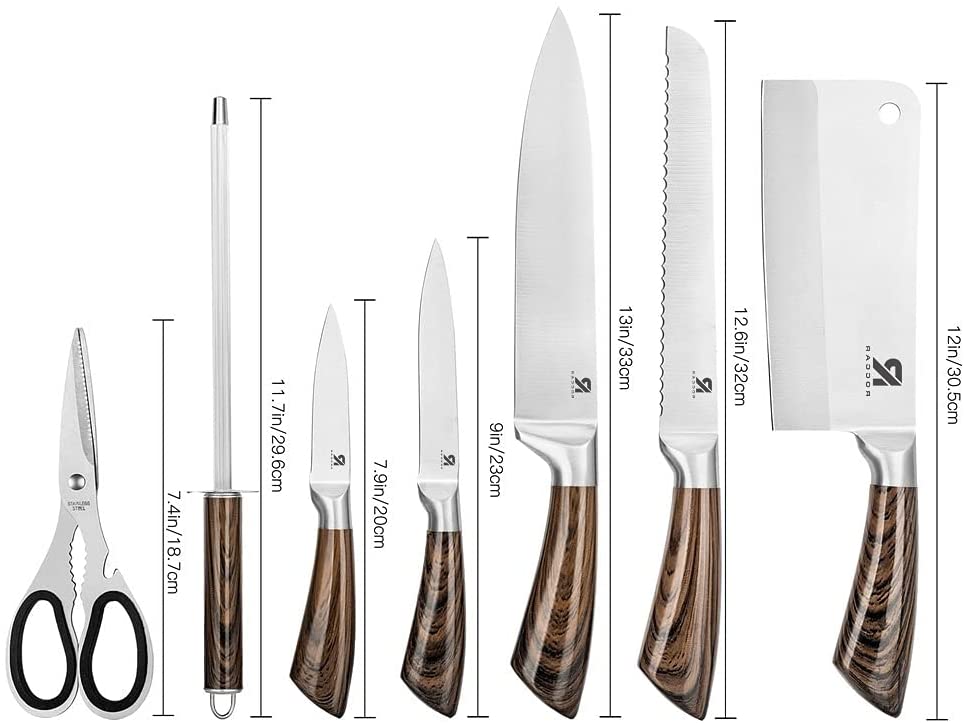 Kitchen Knife Block Set (8-Piece)