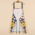 Floral Waterproof Apron with Pocket