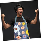 Floral Waterproof Apron with Pocket