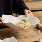 Matte Lattice Square Plate