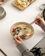 Japanese-Style Ceramic Dinnerware Set for Two (9-Piece)