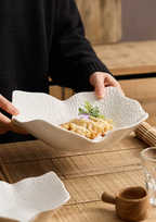 Matte Lattice Square Plate