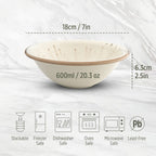 Porcelain Soup & Cereal Bowl (Sandstone, 18cm)