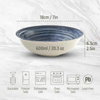 Porcelain Soup & Cereal Bowl (Deep Tide)
