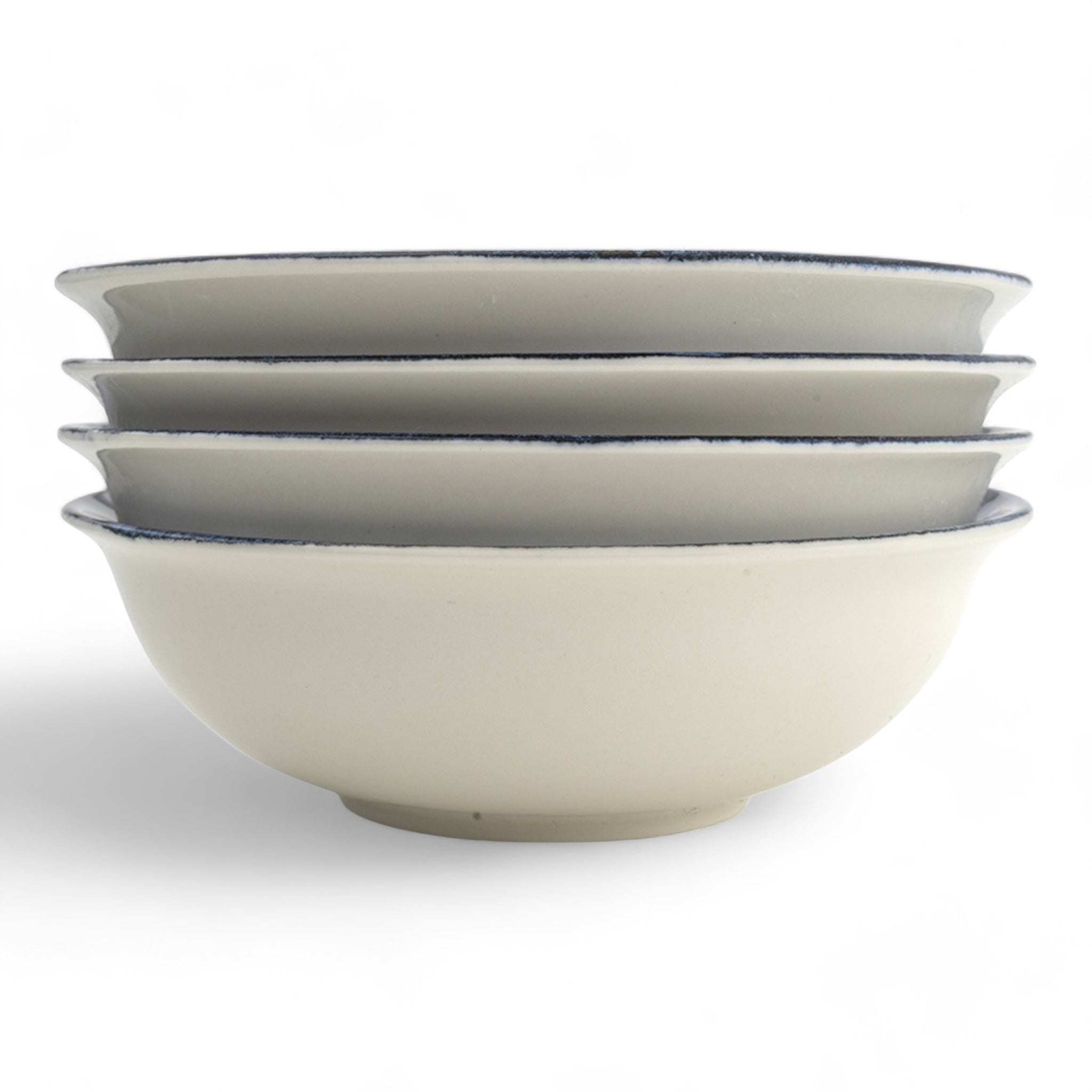 Porcelain Soup & Cereal Bowls (Set of 4, Deep Tide)