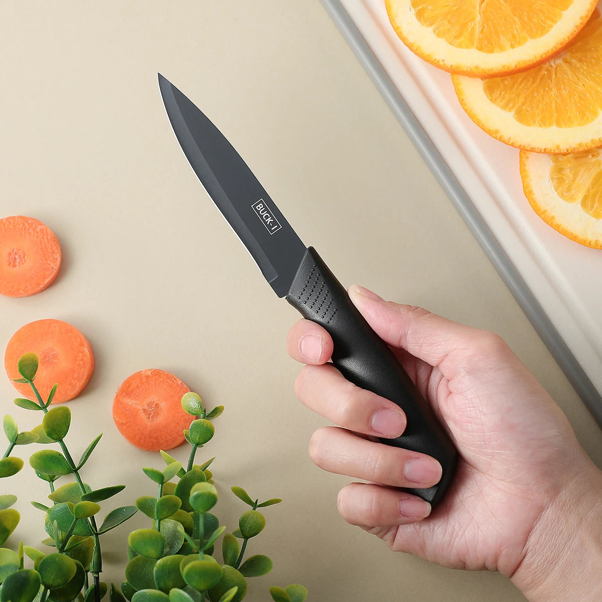 Black Steel Kitchen Knife Set