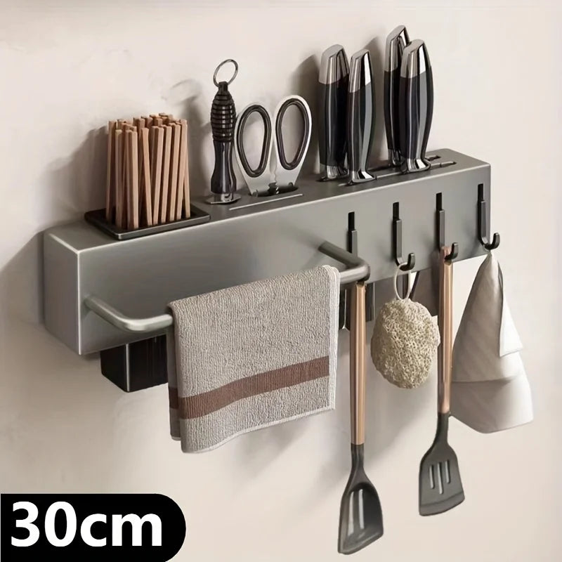 Wall-Mounted Knife & Utensil Rack