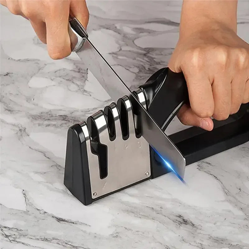 4-Stage Knife Sharpener with Non-Slip Base