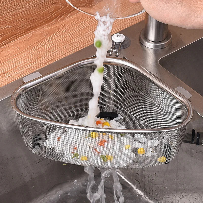 Stainless Steel Corner Sink Strainer