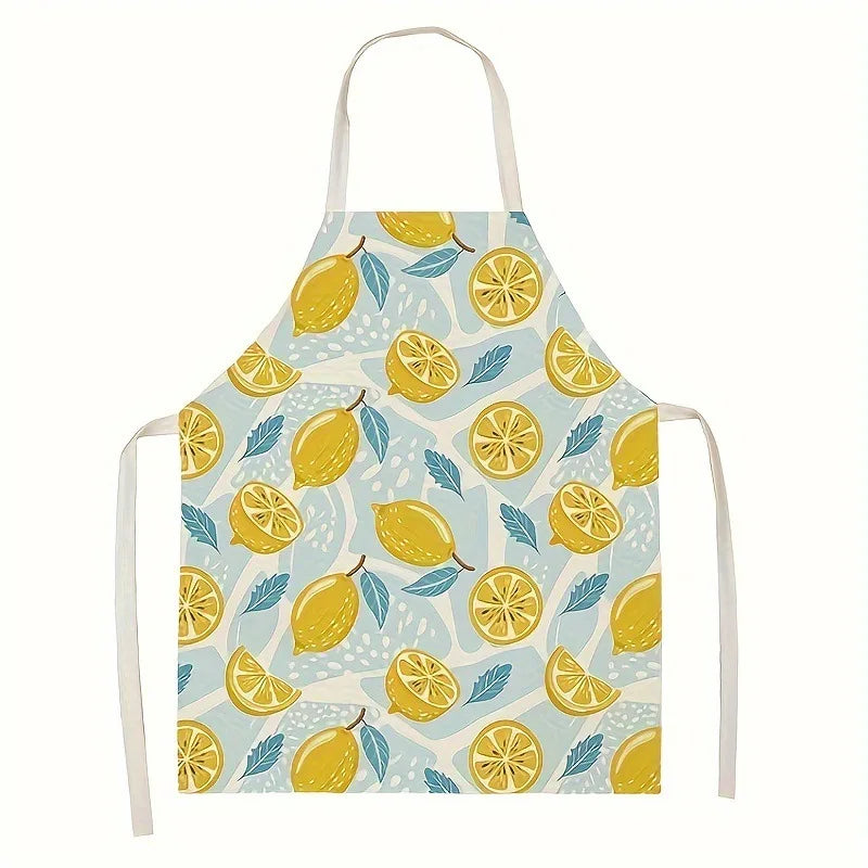 Cotton-Linen Printed Kitchen Apron