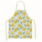 Cotton-Linen Printed Kitchen Apron