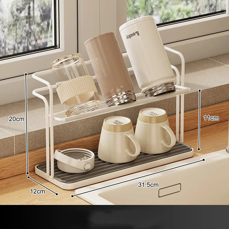 2-Tier Hanging Cup Rack