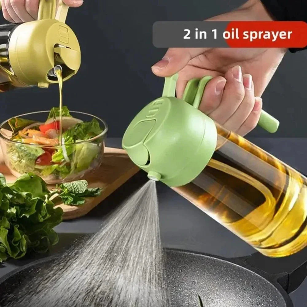 2-in-1 Oil Sprayer and Dispenser Bottle