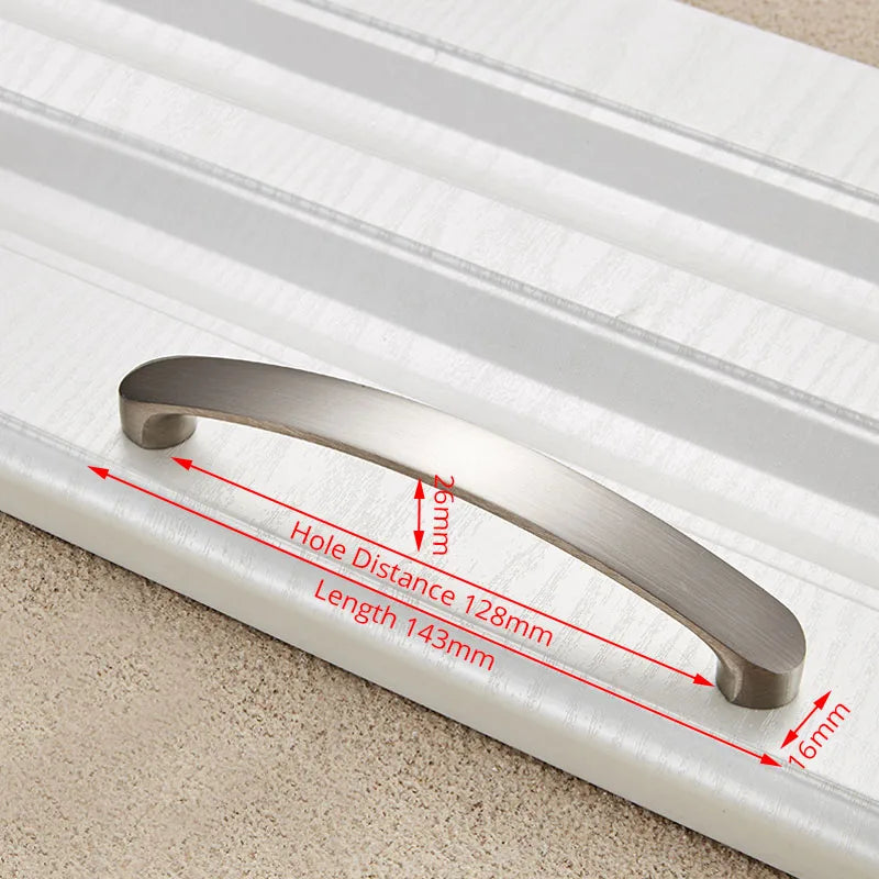 Brushed Aluminum Cabinet Handles