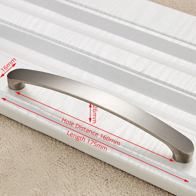 Brushed Aluminum Cabinet Handles