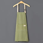 Striped Cotton-Linen Waist Apron