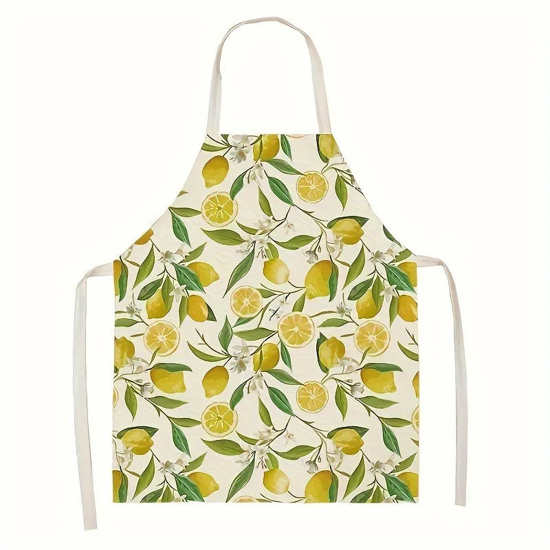 Cotton-Linen Printed Kitchen Apron