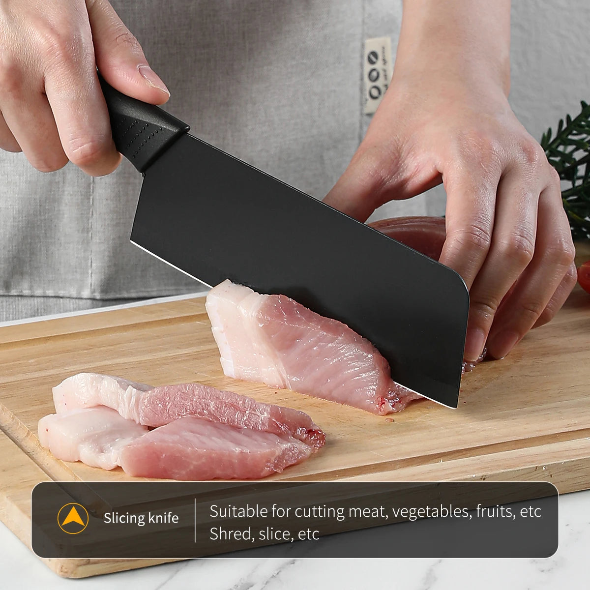 Black Steel Kitchen Knife Set