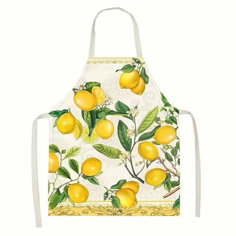 Cotton-Linen Printed Kitchen Apron