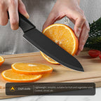 Black Steel Kitchen Knife Set