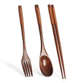 3-Piece Wooden Travel Cutlery Set