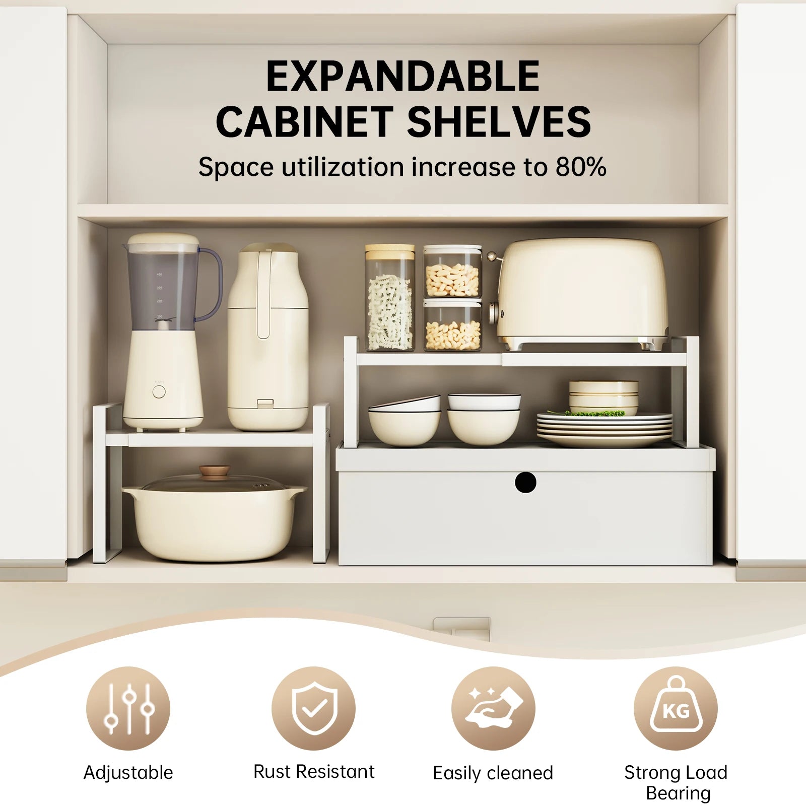 Expandable Under-Sink Shelf