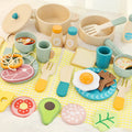 Wooden Play Kitchen Cookware Set