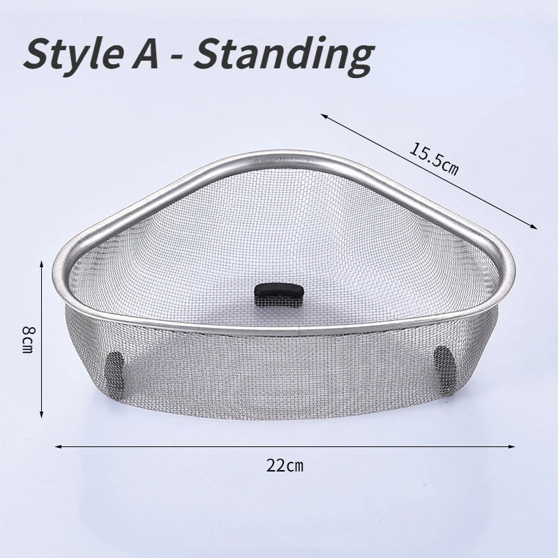 Stainless Steel Corner Sink Strainer