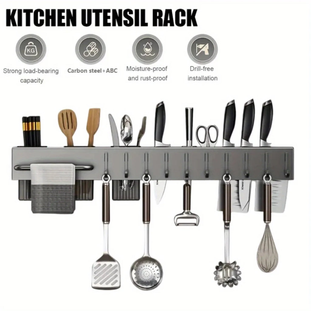 Wall-Mounted Knife & Utensil Rack