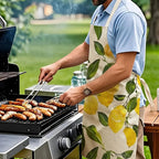 Cotton-Linen Printed Kitchen Apron