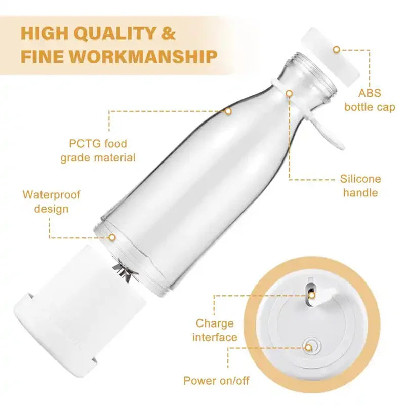 Portable Electric Juicer Cup (USB Rechargeable, 380ml)