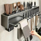 Wall-Mounted Knife & Utensil Rack