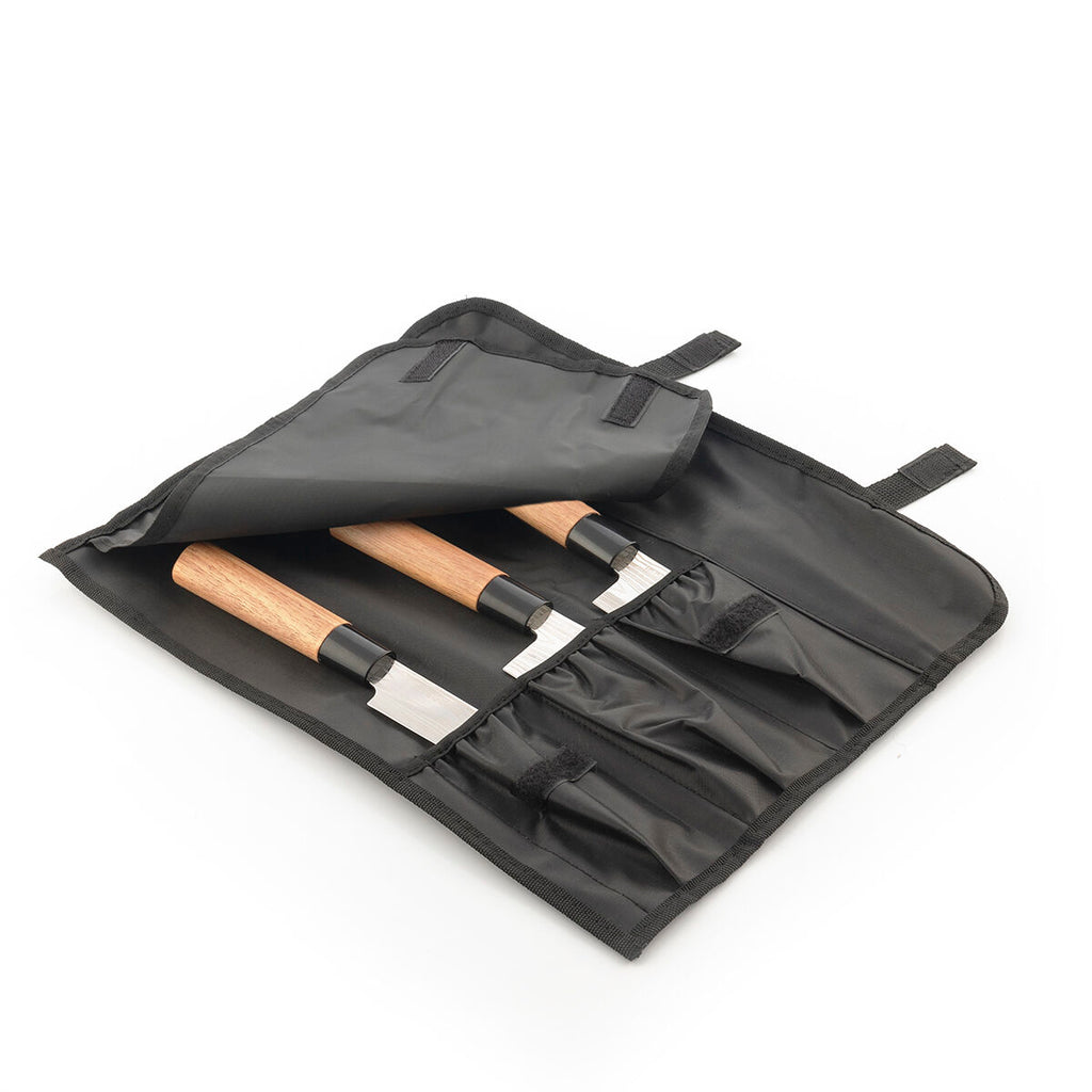 Damascus-Style Knife Set with Carry Case (3-Piece)