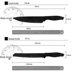 Kitchen Knife Set with Block & Sharpener (17-Piece)