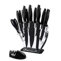Kitchen Knife Set with Block & Sharpener (17-Piece)