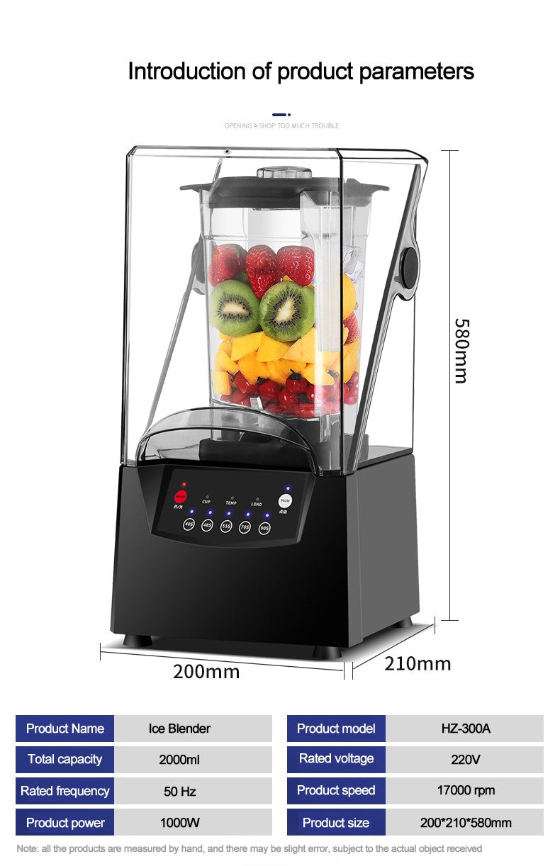 Countertop Ice Crusher & Smoothie Blender (1000W, 2L)
