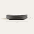 Ddoria Stoneware Dinner Plate (Granite Grey)