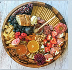 Round Acacia Wood Serving Tray (15")