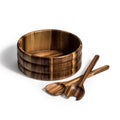 Acacia Wood Salad Bowl with Servers (10")
