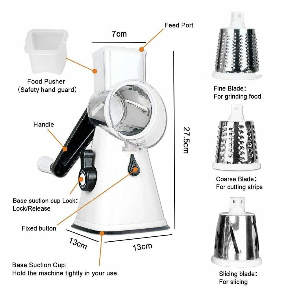 Multi-Functional Stainless Steel Grater & Slicer Set
