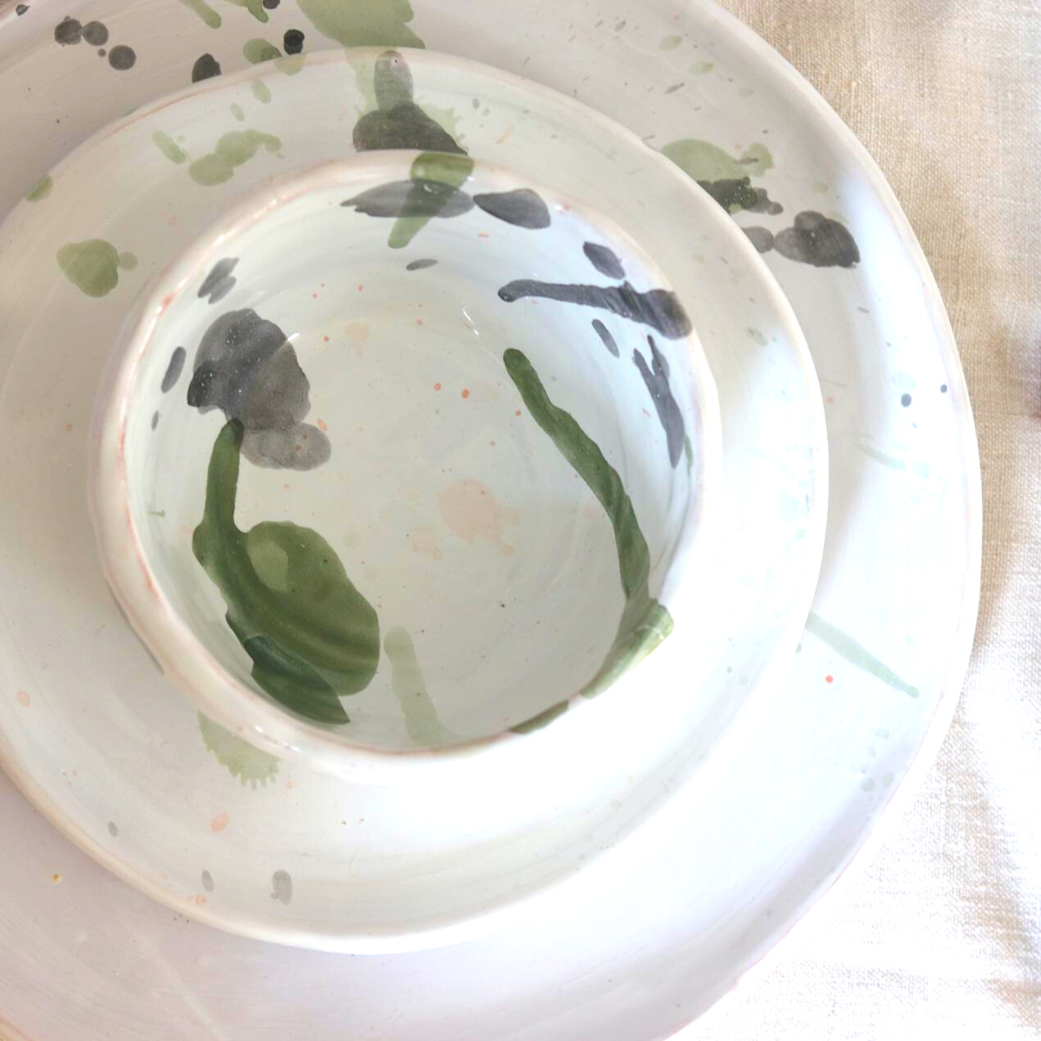 Handmade Watercolour Ceramic Soup Bowl