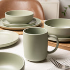 12-Piece Stoneware Dinnerware Set with Mugs