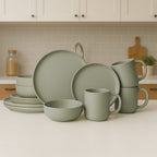 12-Piece Stoneware Dinnerware Set with Mugs