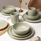 12-Piece Stoneware Dinnerware Set with Mugs