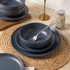 Stoneware Dinnerware Set with Mugs (12-Piece)