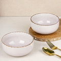Marble Ceramic Bowl Set (Set of 2, 580ml)
