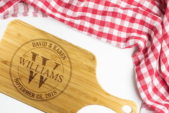Personalized Bamboo Cutting & Serving Board