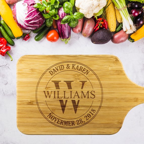 Personalized Bamboo Cutting & Serving Board